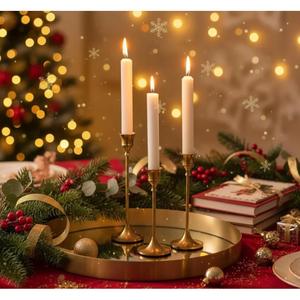 Porte-bougie en laiton de haute qualité, aux accents chaleureux, favorisant une ambiance accueillante et réconfortante. - Product Image 4