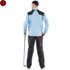 Men's Color Block <b>Waterproof</b> Golf <b>Jacket</b> Full Zip Stand Collar Breathable Lightweight Hard Shell Outerwear <b>Jacket</b> - Product Image 2