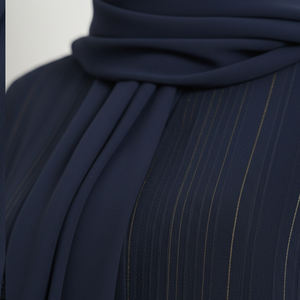 ชุดเดรสยาวแขนยาวผ้าชีฟองทรงตรงแบบเรียบง่าย เอวธรรมชาติ ผ้าไหมดูไบ อบายาสำหรับผู้หญิงมุสลิม ชุดราตรีสำหรับสาวๆ ขายส่ง - Product Image 6