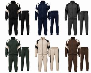 Ensemble de survêtements pour hommes de qualité supérieure, couleur unie, avec cordon de serrage, écologiques, respirants, en polaire, sportifs, pour l'entraînement, la course à pied - Product Image 6