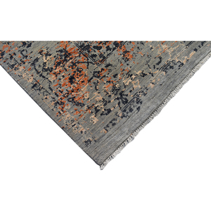 Modern Hand-Knotted Wool <b>Rug</b> Abstract Distressed <b>Grey</b> Rust Luxury Area Carpet for Living Room <b>Bedroom</b> Hotel Custom Size - Product Image 3