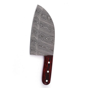 Couteau à viande haut de gamme LEGACY BLADES en acier Damas, manche en bois fait main, couverts de cuisine professionnels, passe au lave-vaisselle - Product Image 5