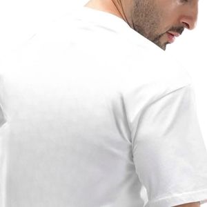 Camiseta Blanca de Manga Corta para Hombre, Cuello Redondo, Lisa, Informal, Básica, de Color Sólido, Corte Regular, para Uso Diario, Ropa Sencilla para Hombre - Product Image 4
