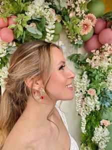 Handmade Epoxy <b>Resin</b> Hoop Earrings With Floral Embedding Round Shape Lightweight Jewelry Crafted With <b>Resin</b> <b>Crafts</b> - Product Image 6