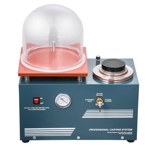 Macchina per microfusione sottovuoto da 290W con pompa da 3 CFM, campana a ventosa, comoda porta per iniezione olio, strumento di precisione per gioielleria - Product Image 1