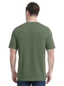 T-shirt décontracté en coton uni pour homme, col rond, doux et confortable, coupe classique, à porter au quotidien en été - Product Image 5