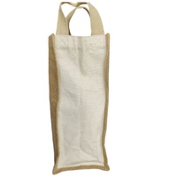 Sac à vin en jute |   Sac à vin réutilisable en toile de jute naturelle avec poignées en corde, porte-bouteille écologique pour cadeaux, mariages et fêtes