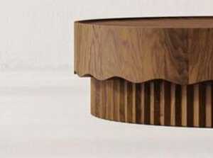 Soporte de madera estilo rústico con diseño ondulado para exhibir postres, ideal para panaderías, cafeterías, centros de mesa de bodas y decoración. - Product Image 5