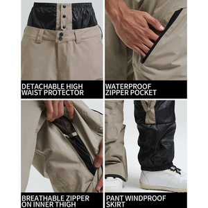 Pantalones de Esquí Impermeables y Cortavientos para Hombre, Pantalones de Snowboard de Invierno, Color Sólido, Cómodos, para Actividades al Aire Libre, con Múltiples Bolsillos 2026 - Product Image 6