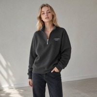 Vêtements de sport pour hommes de qualité supérieure, sweat-shirt et pantalon en coton, vêtements de sport à fermeture éclair quart de tour