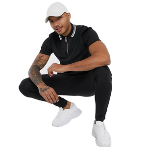Polo personnalisé pour homme avec logo brodé ou imprimé sur le devant, respirant, séchage rapide, col rond, manches courtes, en coton - Product Image 4