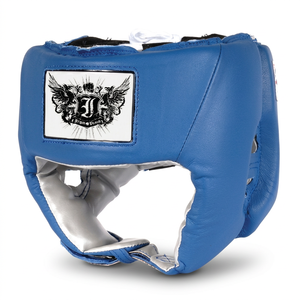 อุปกรณ์ป้องกันศีรษะสำหรับชกมวยแบบเปิดหน้า รุ่น Iron Punch Blue PU โครงอะลูมิเนียมน้ำหนักเบา สำหรับผู้ใหญ่ - Product Image 6