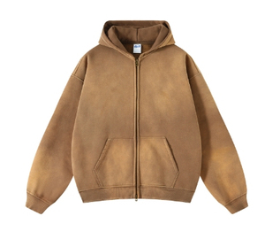 Sudadera con Capucha Unisex SW GROUP, Color Verde Oliva, Estampada, de Forro Polar, Corte Regular, Color Sólido, con Bolsillo Delantero, Ropa Urbana, Ropa de Invierno, Tejida - Product Image 3