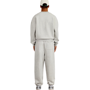 <b>Mens</b> Casual Crew Neck <b>Top</b> and Elastic Cuff Joggers Two Piece Relaxed Fit Tracksuit with Drawstring Waist <b>Long</b> <b>Sleeves</b> OEM Lounge - Product Image 2