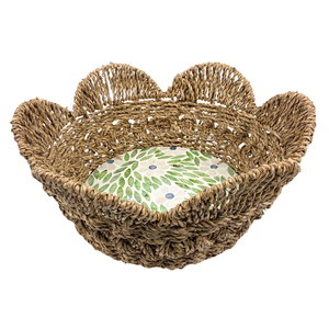 Panier de fruits tissé en MDF léger fait à la main, motif de fleurs, bol décoratif pour table à manger, décor à la maison, fête - Product Image 2