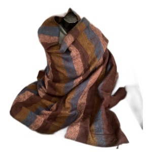 Mantas de lana con grandes rayas en colores de invierno y otoño - Product Image 3