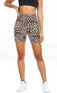 Shorts de Mujer con Estampado de Leopardo, Cintura Alta, Transpirables, Tejidos en Spandex y Poliéster, Estilo Sexy para Club, Ajuste Ceñido, Cintura Elástica - Product Image 3