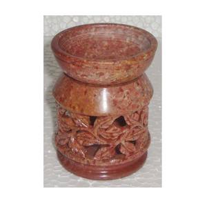 Pur fait à la main maison désodorisant naturel stéatite arôme brûleur à mazout plus belle Om sculpture forme arrondie lampe pour la décoration - Product Image 4