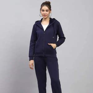 Conjunto deportivo de dos piezas para mujer, sudadera con capucha y pantalones, ropa informal cómoda para estar en casa, conjunto a juego. - Product Image 1