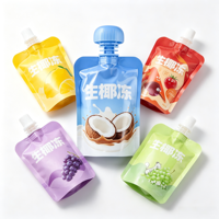 Pochette debout personnalisée imprimée en numérique avec bec verseur champignon sac d'emballage liquide en plastique Doypack pour pochette de jus de crème glacée salade