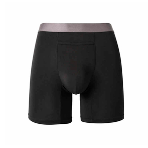 Calzoncillos bóxer sin costuras de cintura media para hombre, de spandex, transpirables, de punto, de secado rápido, con logo personalizado, lisos, para uso diario, al por mayor - Product Image 2