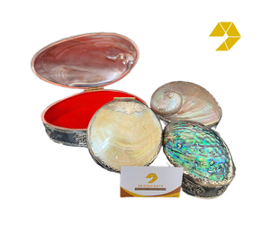 99 Gold Data Mother Pearl Jewelry Organizer Jewelry <b>Box</b> Lustrous <b>Red</b> Velvet Ring Necklace Display Storage Royal Style Metal 2026 - Product Image 1