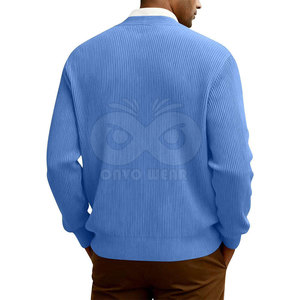 Men's Modern <b>Cardigan</b> <b>Sweater</b> Classic Knit Pattern Button Front Long Sleeve Soft Warm Casual Fashion Wear - Product Image 6