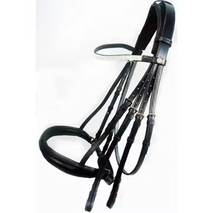 Elegante Diadema de Cuero Personalizable para Caballo, Accesorio Cómodo para Brida Inglesa con Detalle de Cristal, para Doma, Salto y Eventing - Product Image 6