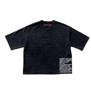 Pullover 100% Cotton <b>Plain</b> Oversized Heavy Weight Custom screen printing Print <b>Tshirt</b> boxy fit - Product Image 5