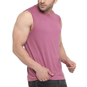 Débardeur sans manches pour homme, couleur unie, col rond, tricoté, vêtement décontracté - Product Image 5