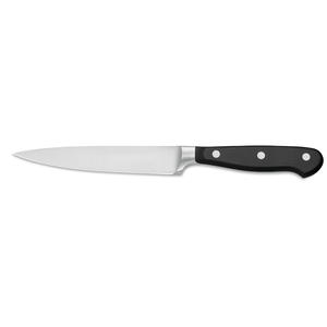 Cuchillo Multiusos Clásico de 5 Pulgadas, Hoja Afilada de Acero Inoxidable, Mango Negro con Triple Remache, Cuchillo de Cocina Multiusos - Product Image 1