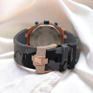 Top Brand Customized Iced Out D VVS Moissanite Diamond Handmade Mechanical Rubber Band Branded <b>Quartz</b> <b>Watch</b> for <b>Men</b> - Product Image 3