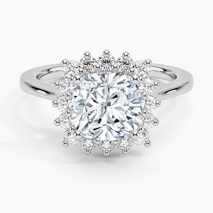 Anillo de Boda Clásico con Diamante Moissanite y Halo Brillante en Plata 925, Joyería Nupcial, Regalo de Aniversario - Product Image 5
