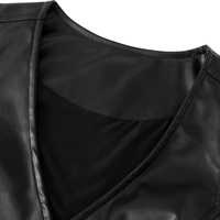 Gilet en cuir PU sur mesure pour femme, coupe ajustée, avec fermeture éclair en toile, style gothique punk, tenue de soirée, mode streetwear