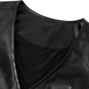 Fully Customized Made Women Slim Fit Leather Vest Club Wear Gothic <b>Punk</b> Sleeveless <b>Jacket</b> Fashion Street Style Party Outfit - Product Image 4