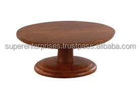 Supports à gâteaux en bois rustiques écologiques Support à gâteaux décoratif pour table de comptoir de cuisine Plateau de service en bois antique Support à gâteaux - Product Image 5