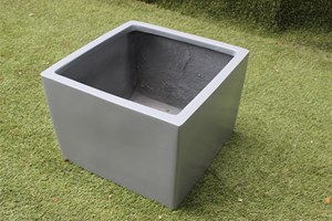 Square Wholesale White Fiberglass Hand Carved Classic Durable Lightweight Floor Indoor/Outdoor Rectangular <b>Planter</b> Unique Design - Product Image 6