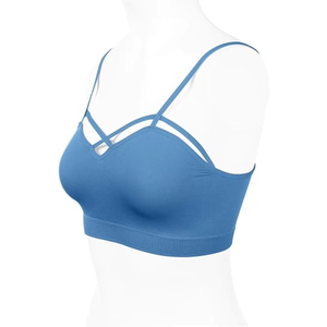 Sujetador deportivo elástico de tiras cruzadas para mujer, top de yoga, gimnasio, fitness, entrenamiento, ropa deportiva, venta al por mayor, sujetador atlético para fitness - Product Image 1