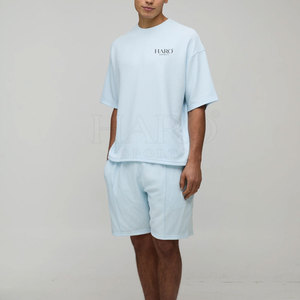Conjunto de camiseta y pantalones cortos de verano, informales, de tela transpirable de algodón de alta calidad, para hombre, con logotipo personalizado, al mejor precio, suministro al por mayor. - Product Image 5