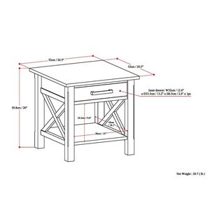 Kitchener <b>Black</b> <b>End</b> <b>Table</b> Stylish Nightstand for Home Decor - Product Image 6