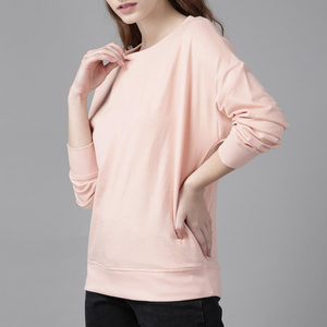 Sudadera de cuello redondo para mujer, personalizada, de otoño, informal, de tejido grueso, de algodón, felpa francesa, con apliques, bordados y cristales, de color liso. - Product Image 4