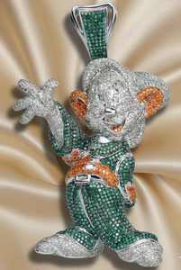 Colgante de Mickey de Dibujos Animados, Plata 925, Estilo Hip Hop, Colgante de Personaje de Dibujos Animados, Colgante Personalizado con Moissanita VVS, Joyería para Raperos - Product Image 3