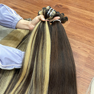 Extensions de Cheveux Humains Vietnamiens Bruts Non Traités, Toutes Longueurs, Couleur Piano Personnalisée, Prix de Gros, Cheveux Naturels à Tisser - Product Image 4