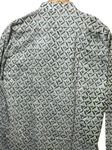 Kurta Corta de Algodón con Estampado Floral para Hombre |   Mangas Largas |   Impresión a Mano Ecológica |   Tela india de primera calidad a un precio razonable - Product Image 4