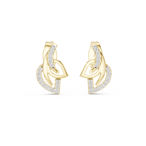 Juego de diamantes cultivados en laboratorio de TRNDY, engastados en oro amarillo macizo de 18 quilates, estilo vintage, para compromiso, boda, fiesta, regalo de San Valentín, uso diario. - Product Image 1