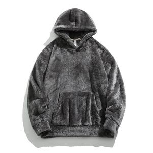 Sudadera con Capucha Extra Grande de Felpa Sherpa con Logotipo Personalizado para Hombre, Sudadera de Peluche Suave y Cálida para Invierno - Product Image 2