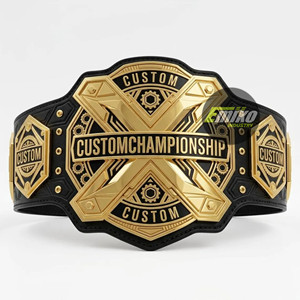 Premium Quality Custom Championship <b>Belt</b> Black Leather Zinc Brass Gold Plate <b>Belt</b> for Sports <b>wrestling</b> Boxing MMA Title <b>Belt</b> - Product Image 1