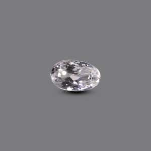 Oval Cut 4.45 Carat Premium White Zircon Loose Gemstone Lab Created Synthetic for Fine Jewelry - Product Image 1