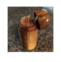 Vente en gros de porte-cure-dents en bois de style antique sur mesure, boîte à cure-dents avec logo personnalisé, article de table pour les fêtes