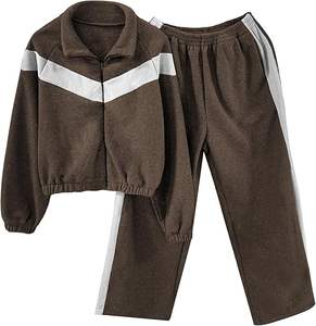 OEM ODM Nueva Tendencia Conjuntos de Sudadera Vintage con Lavado Ácido y Estampado Personalizado, Chaqueta con Cremallera Estilo Urbano, Chándal, Conjunto de Sudadera Corta con Capucha para Mujer 100% - Product Image 4